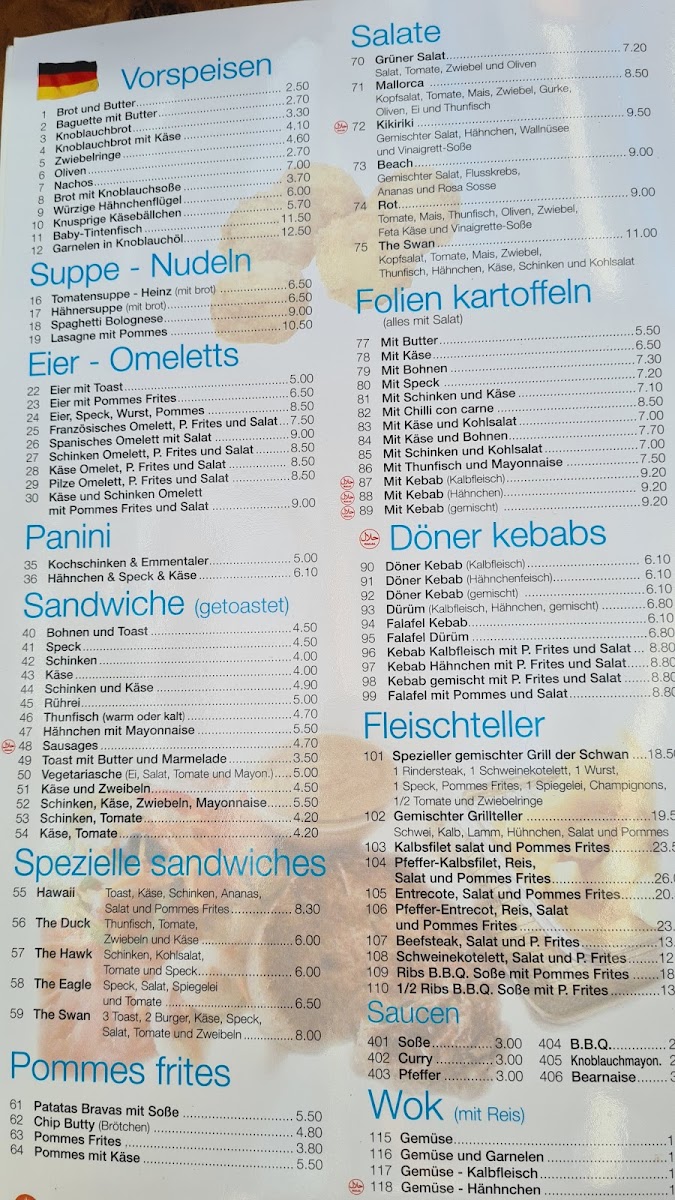 Restaurante the Swan Menu - Image 3